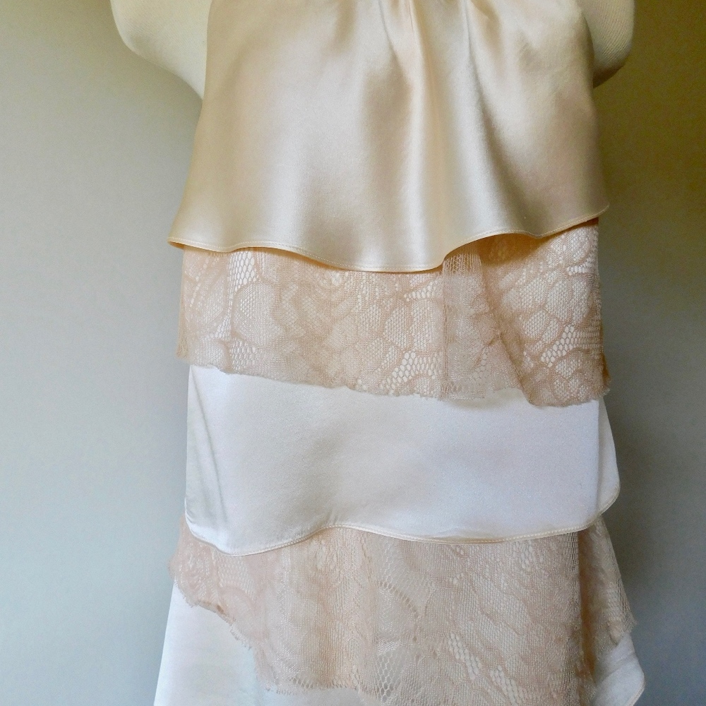 Seven (7) for All Mankind silk 5-tiered camisole